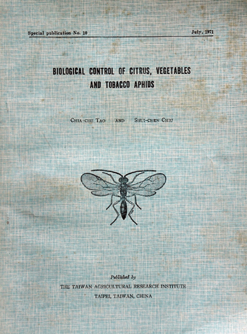 第010號 BIOLOGICAL CONTROL OF CITRUS, VEGETABLES AND TOBACCO APHIDS (1971年)